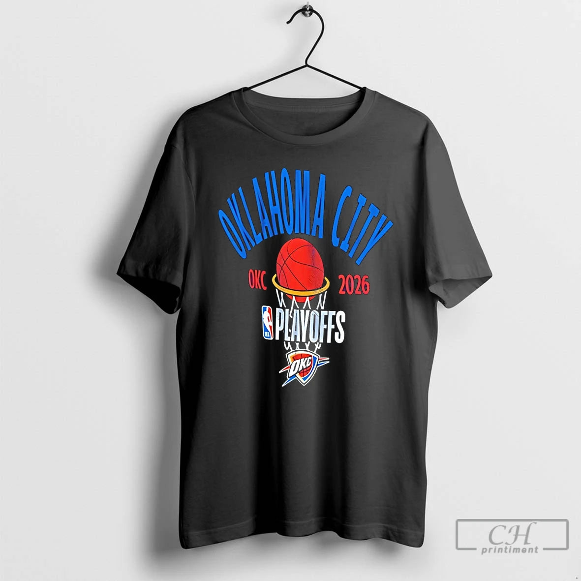 Premium Oklahoma City Thunder Basketball 2026 Playoff Participant Stand Logo