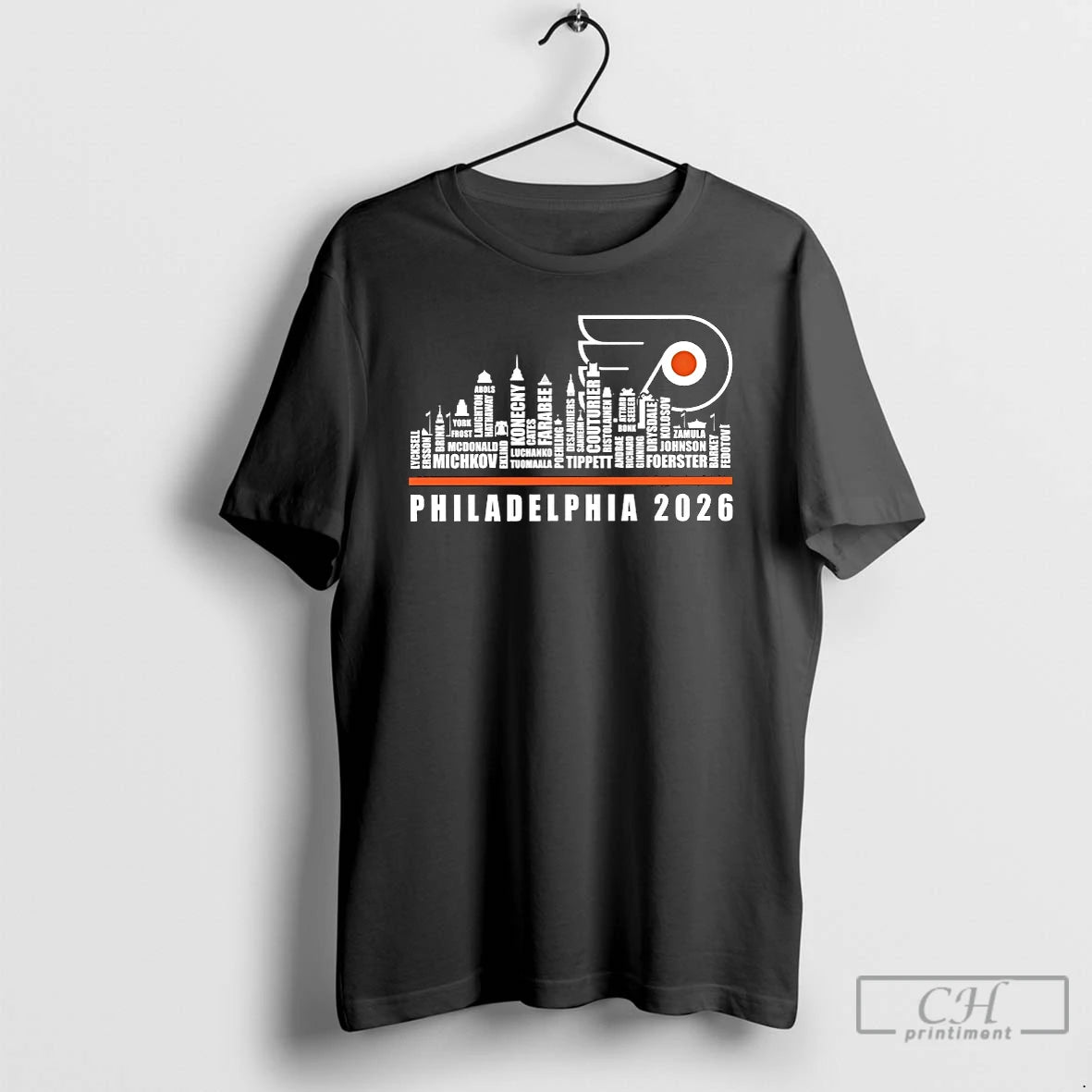 Premium Philadelphia Flyers 2026 City Skyline Graphic