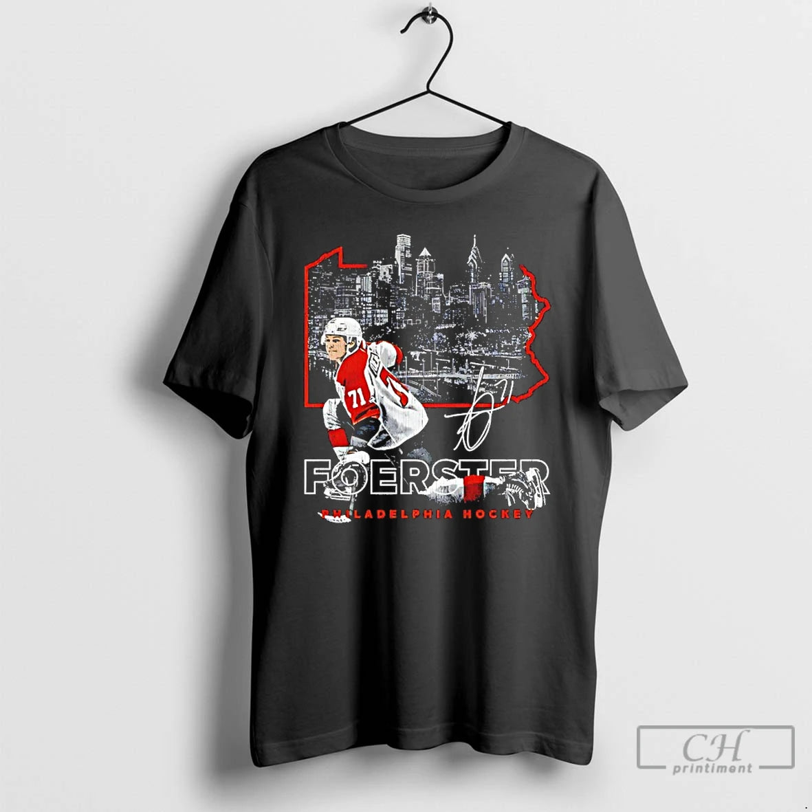 Premium Tyson Foerster Philadelphia Map Skyline Signature