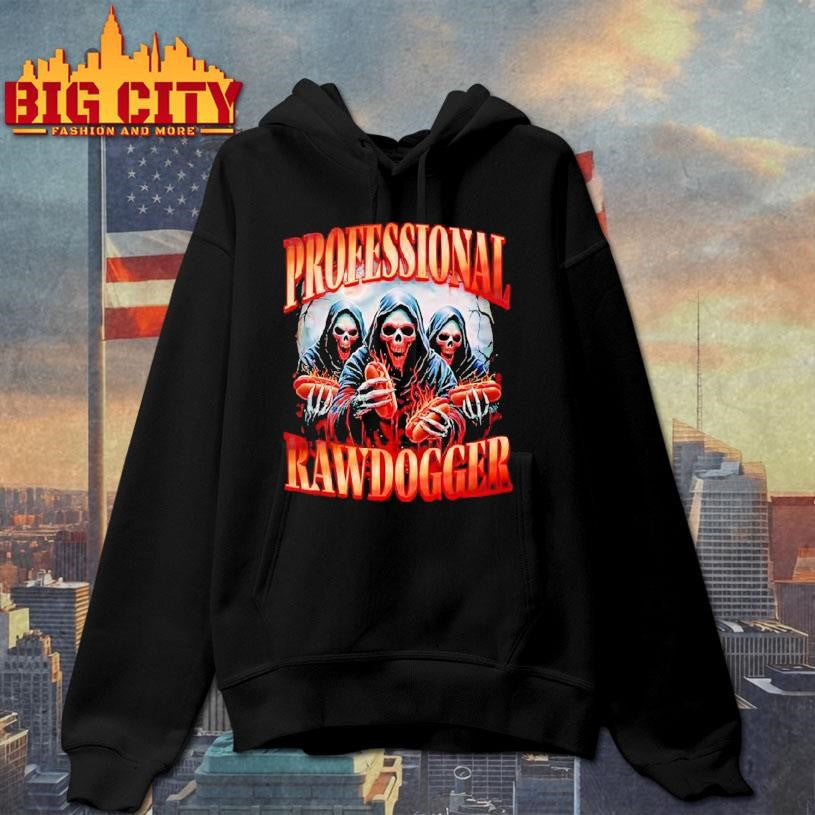 Professional Rawdogger Skeleton Hotdog Shirt