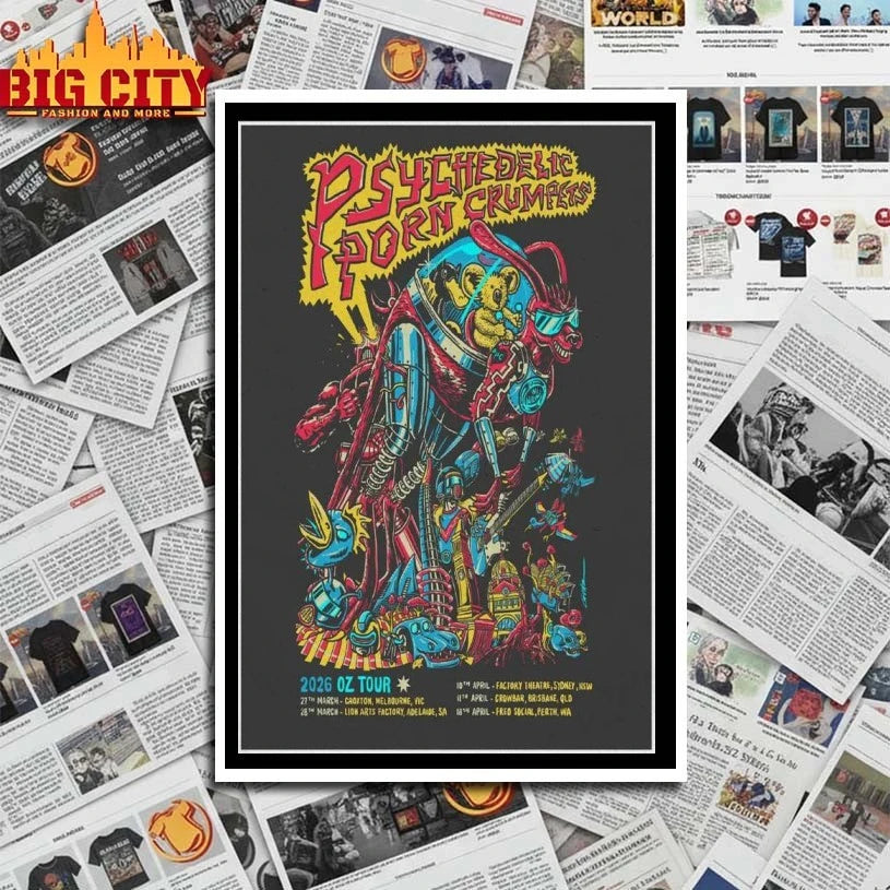 Psychedelic Porn Crumpets 2026 OZ New Tour Poster shirt