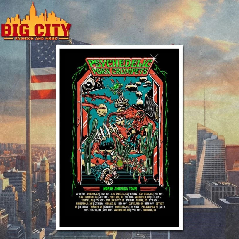 Psychedelic Porn Crumpets North America Tour 2025 Poster shirt