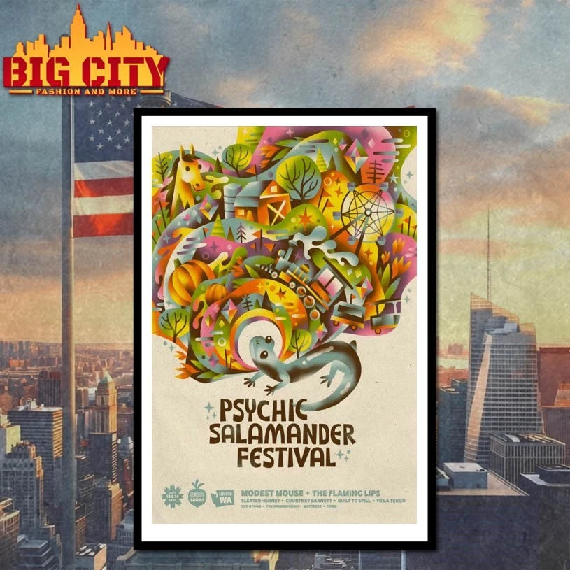 Psychic Salamander Festival Sep 13-14 2025 Remlinger Farms in Carnation WA Poster shirt