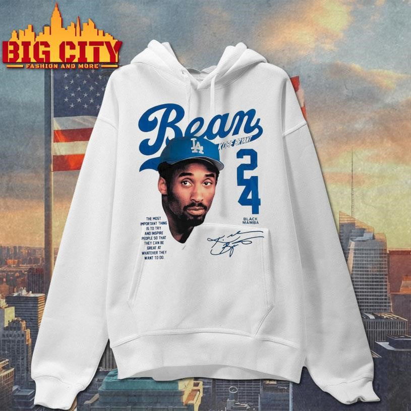 Puka Nacua Bean Kobe Bryant Dodgers 24 Black Mamba Shirt
