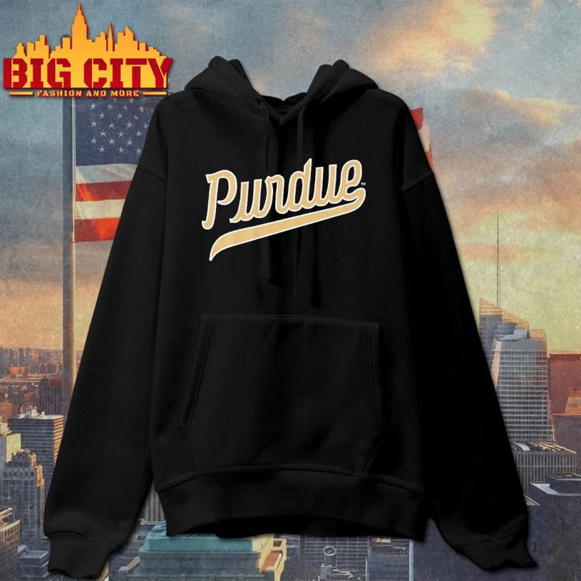 Purdue Boilermakers Black Script Logo Shirt