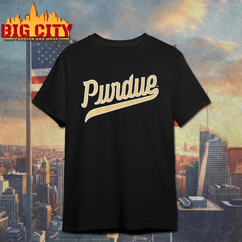 Purdue Boilermakers Black Script Logo Shirt