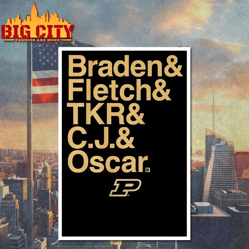 Purdue Boilermakers Braden Fletch TKR CJ And Oscar Ampersand Stars 2025-26 shirt