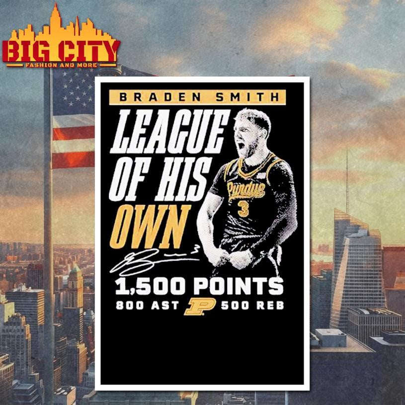 Purdue Boilermakers Braden Smith League of his own 1500 points Shirt