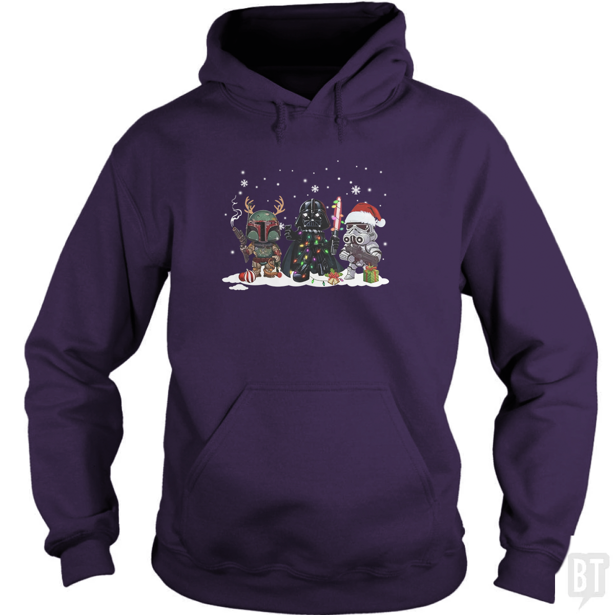 Boba Fett Darth Vader Stormtrooper Christmas Santa Hoodie