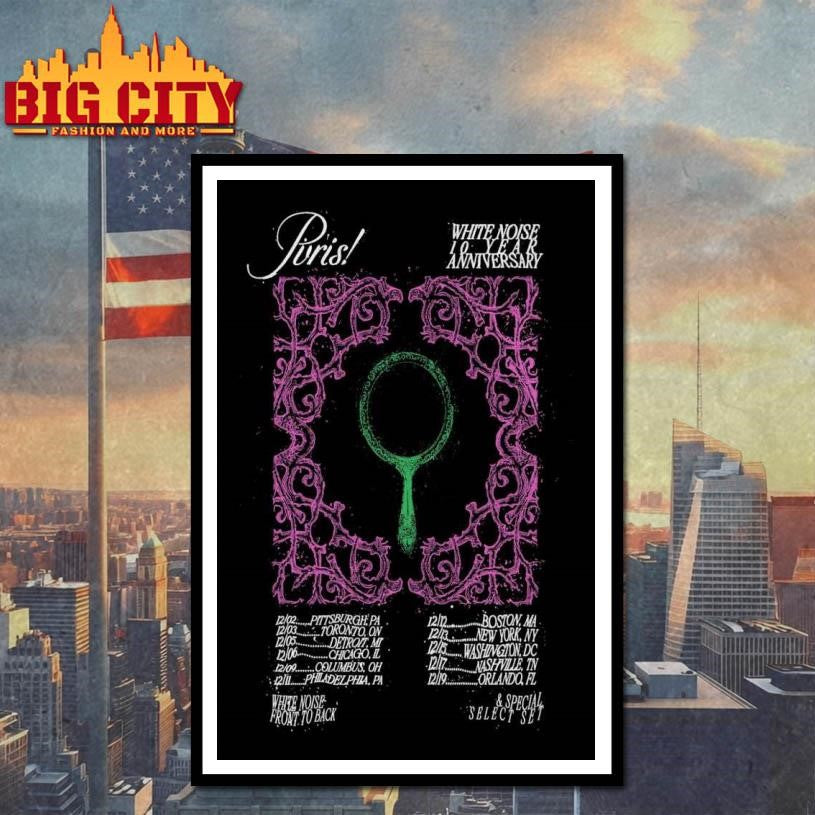 Pvris White Noise New Tour 2025 Poster Shirt