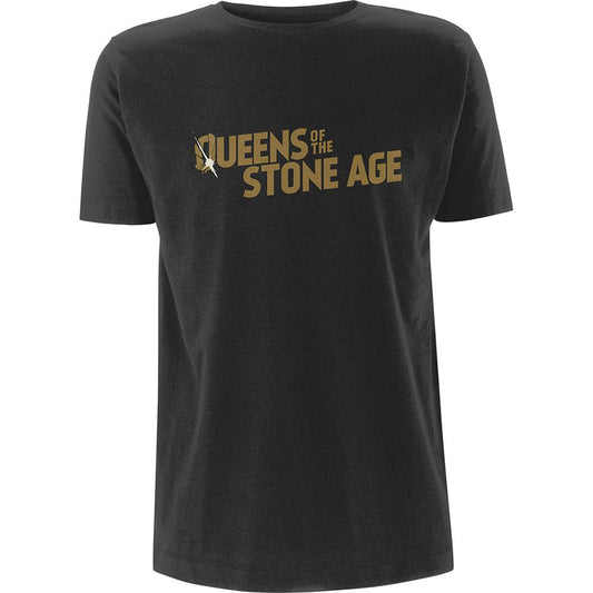 Queens Of The Stone Age T-Shirt: Metallic Text Logo Style001