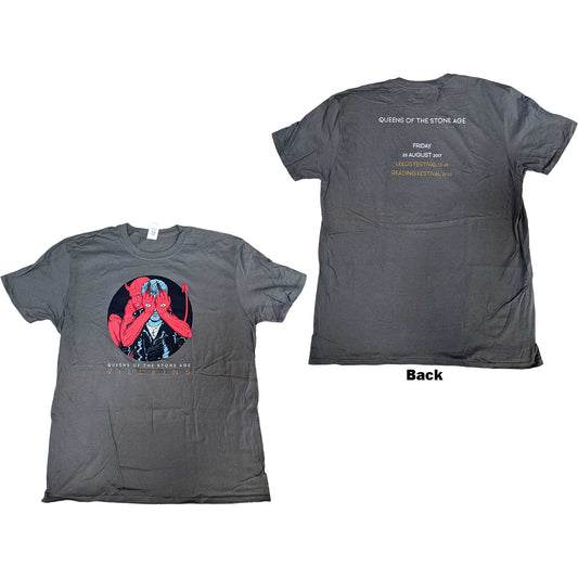 Queens Of The Stone Age | Official Band T-Shirt | Villains R&L 2017 (Back Print)