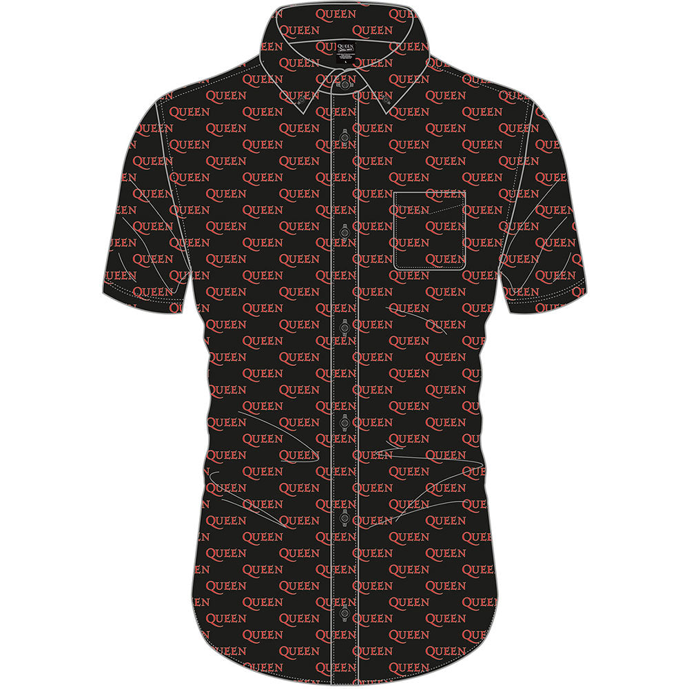 Queen Unisex Casual Shirt: Logo Pattern