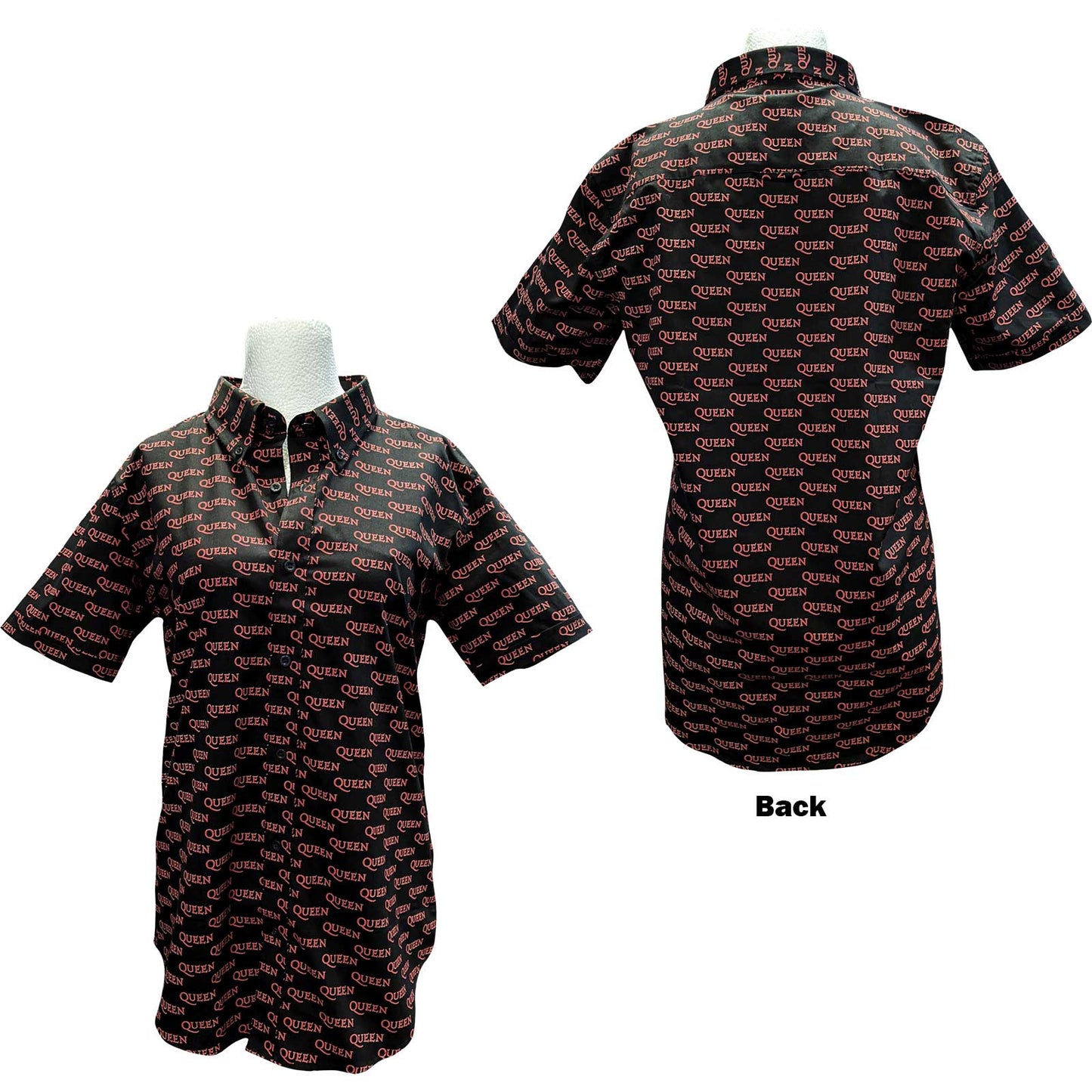 Queen Casual Shirt: Logo Pattern (All Over Print)