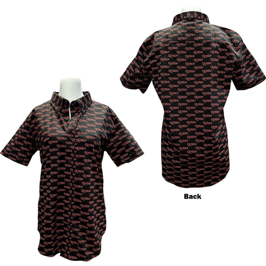 Queen Casual Shirt: Logo Pattern (All Over Print)