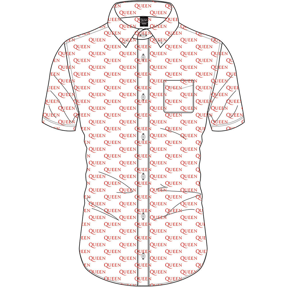 Queen Unisex Casual Shirt: Logo Pattern