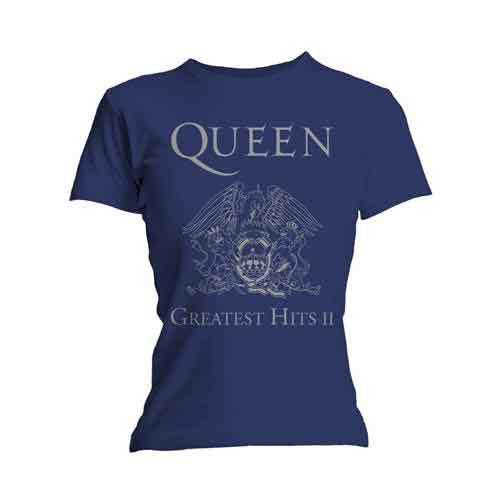 Queen | Official Ladies Band T-Shirt | Greatest Hits II (Skinny Fit)