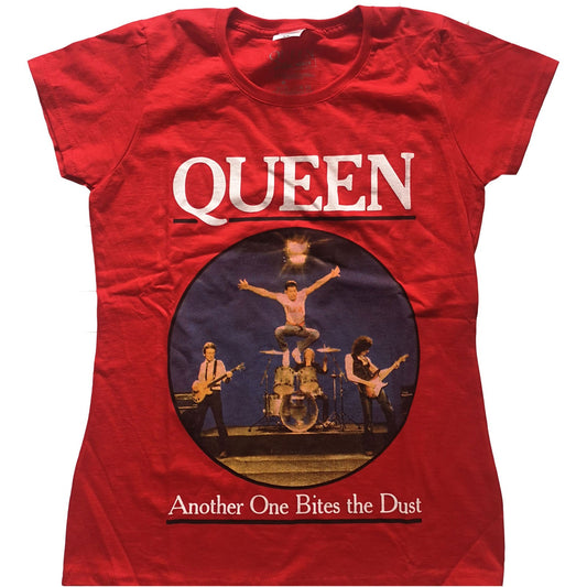 Queen Ladies Slim Fit T-Shirt: One Bites The Dust