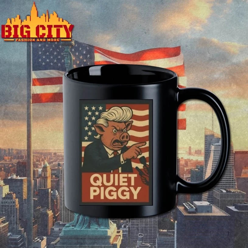 Quiet Piggy Pig Trump American Flag shirt