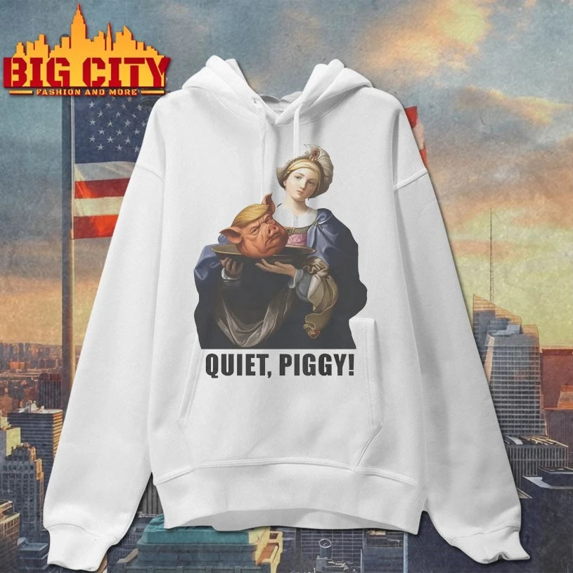 Quiet Piggy Saint Holding Pig Head Anti Trump shirt
