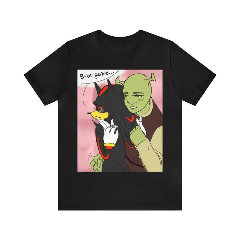 Shrek X Shadow / R34 Fanart Ogre Targeted Dank Meme Quote Shirt Out of Pocket Humor T-shirt Cursed Saying Y2k Trendy Gift for Her