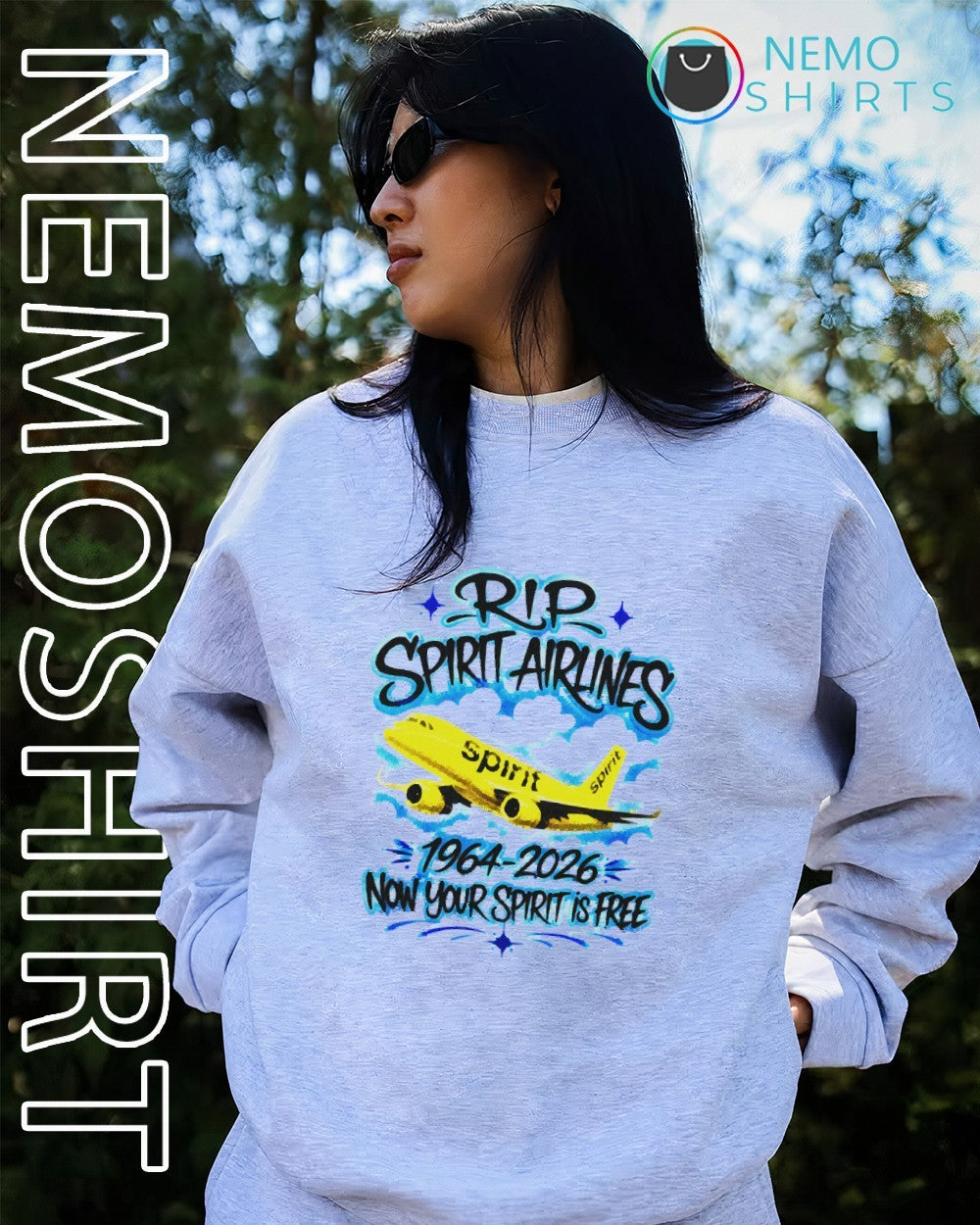 RIP spirit airlines 1964 2026 now you spirit is free shirt