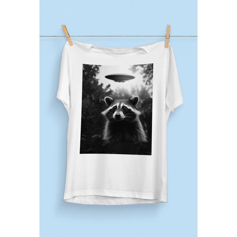 Raccoon UFO T-Shirt | Weirdcore Aesthetic | Weird Shirts | Oddly Specific | Funny Retro Clothing | Alien Meme | Trash Panda  T-shirt, sweater and Hoodie