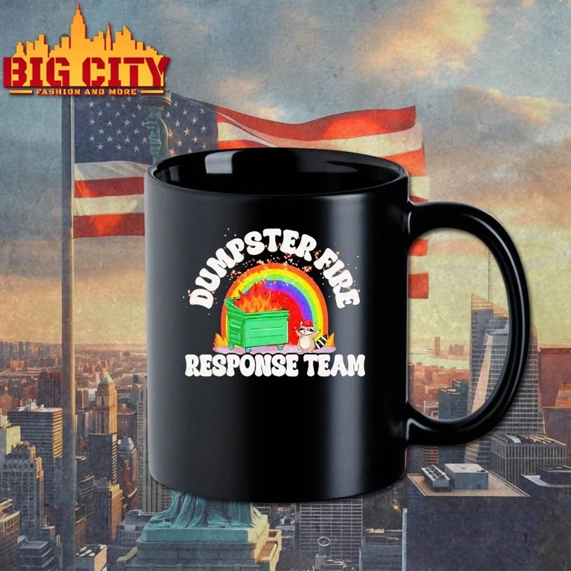 Raccoon dumpster fire response team rainbow shirt