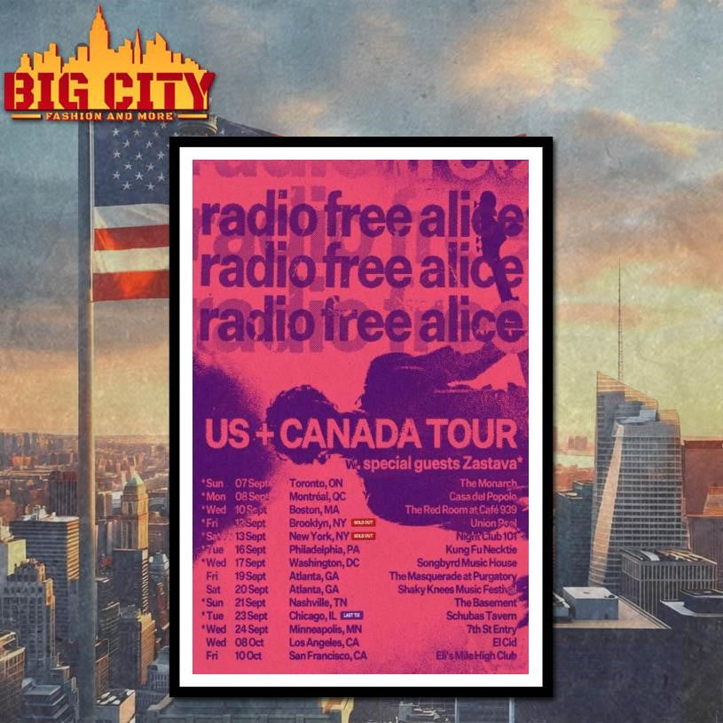 Radio Free Alice US + Canada Tour 2025 Poster Shirt
