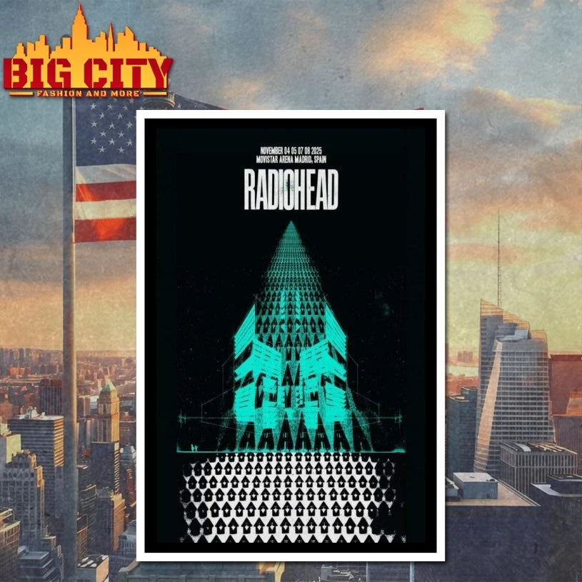 Radiohead Movistar Arena November 7, 8 2025 Madrid Poster Shirts