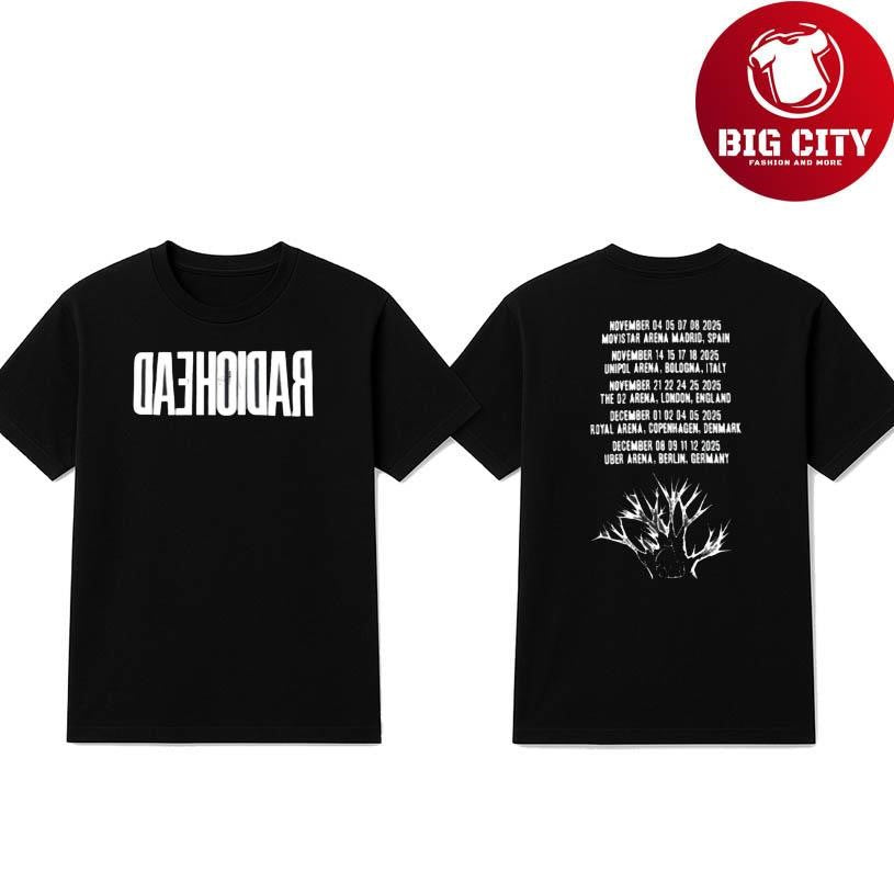 Radiohead Nov + Dec Tour 2025 Two Sided Shirt