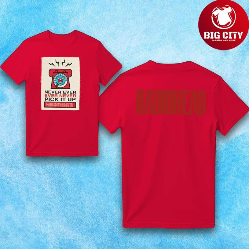 Radiohead Pick It Up Red Patch Band Tour 2025 Two Sided Shirt