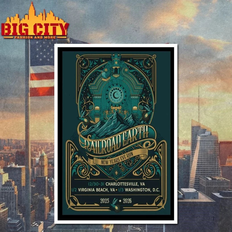 Railroad Earth Fall Tour 2026 Poster Shirt