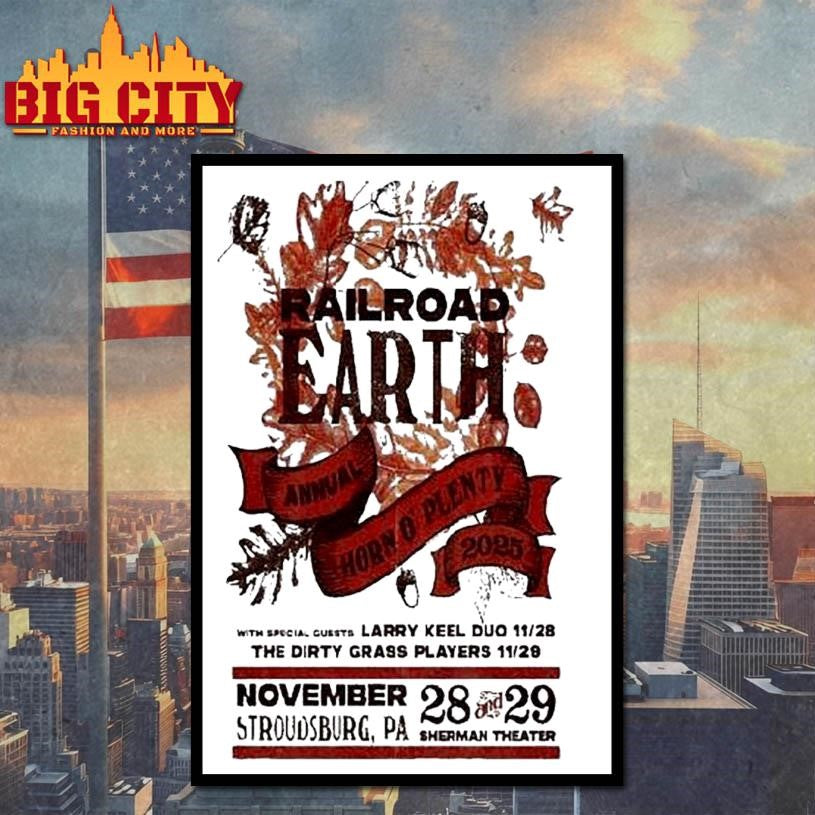 Railroad Earth November 28-29 2025 Sherman Theater Stroudsburg Pa Shirt