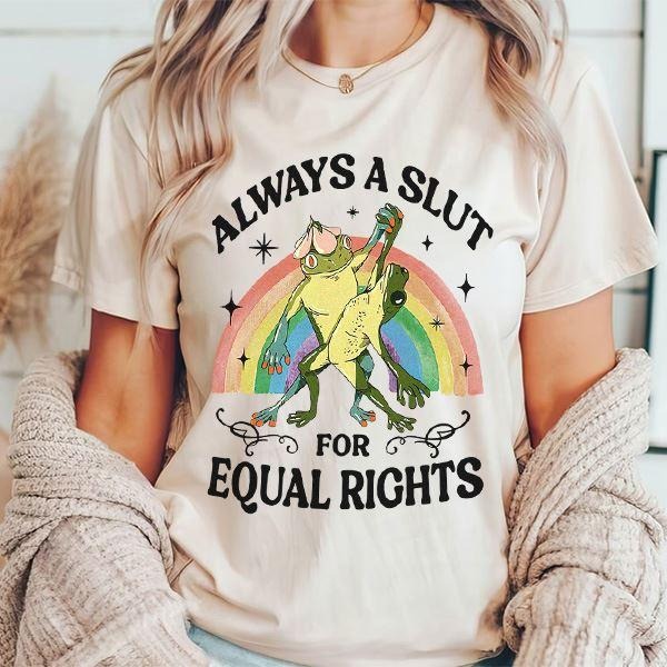 Rainbow Frog and Toad Always For Equal Rights Shirt Lgbt Shirt Pride Month Hoodie, Sweatshirt | ZylaModa.com