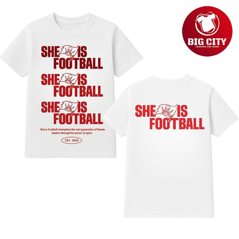 Rashad Wisdom Buccaneers She Is Football Est 2025 Two Sided Shirt