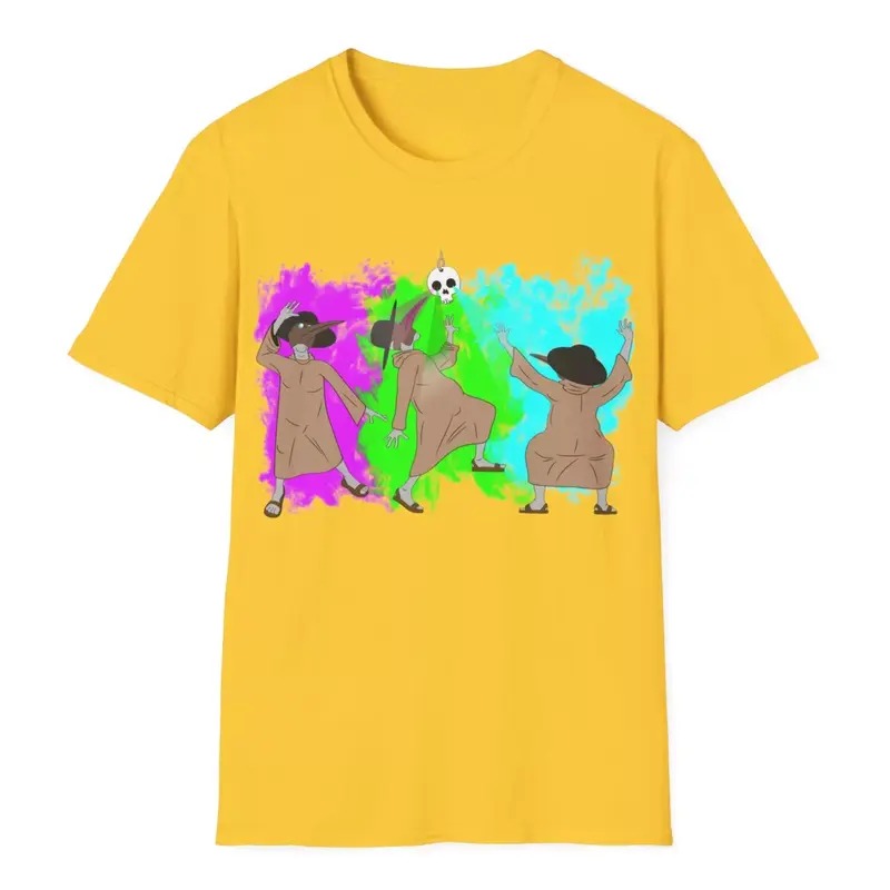 Rave Festival Plague Doctor Dance Unisex Softstyle T-Shirt (S-3XL) Menswear Top