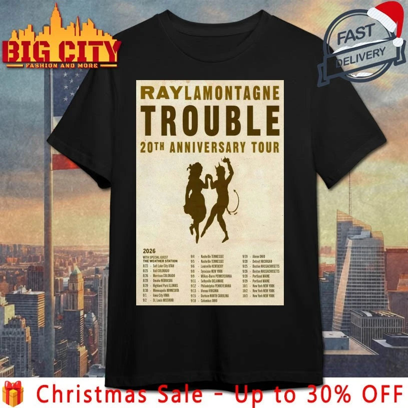 Ray LaMontagne Trouble 2026 Tour Poster shirt