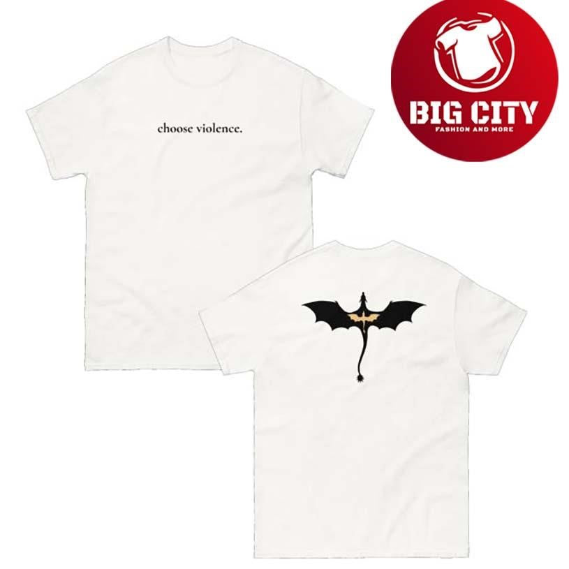 Rebecca Yarros Relic Choose Violence Two Sided Shirt