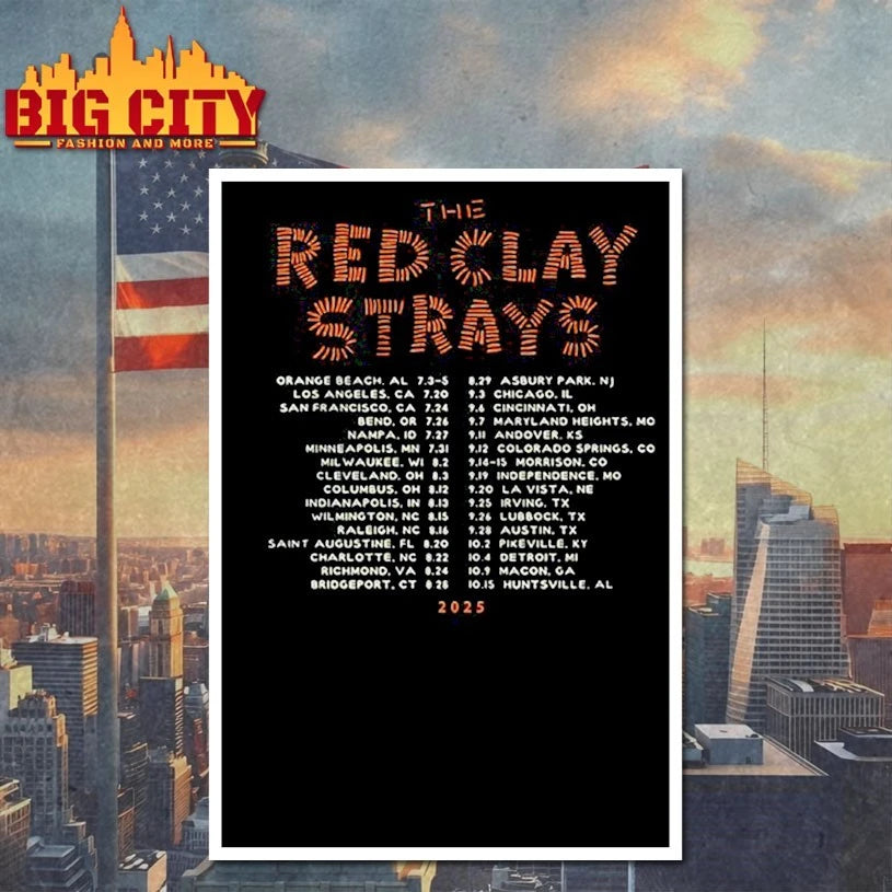 Red Clay Strays Get Right Tour 2025 shirt