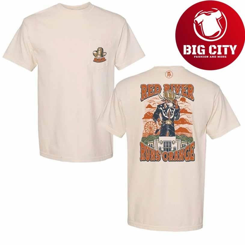 Red River Runs Orange Texas Longhorns Shirt
