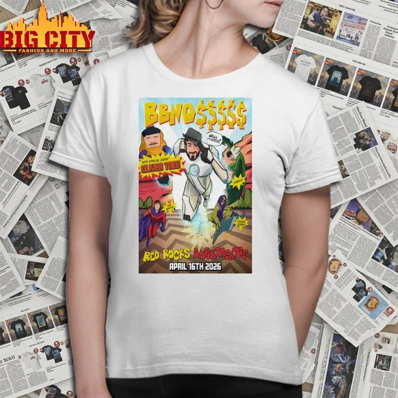 Red Rocks Amphitheatre 2026 bbno$ w Special Guest Oliver Tree Poster shirt