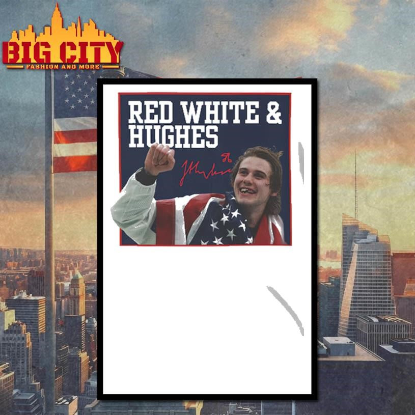 Red, White &amp; Hughes Hockey Shirt