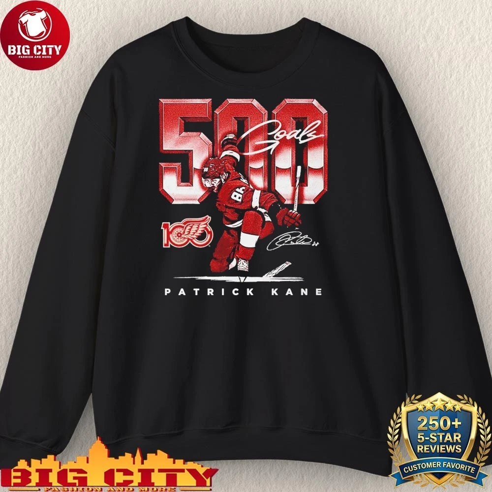 Red Wings Patrick Kane 500th Goal Signature Shirt