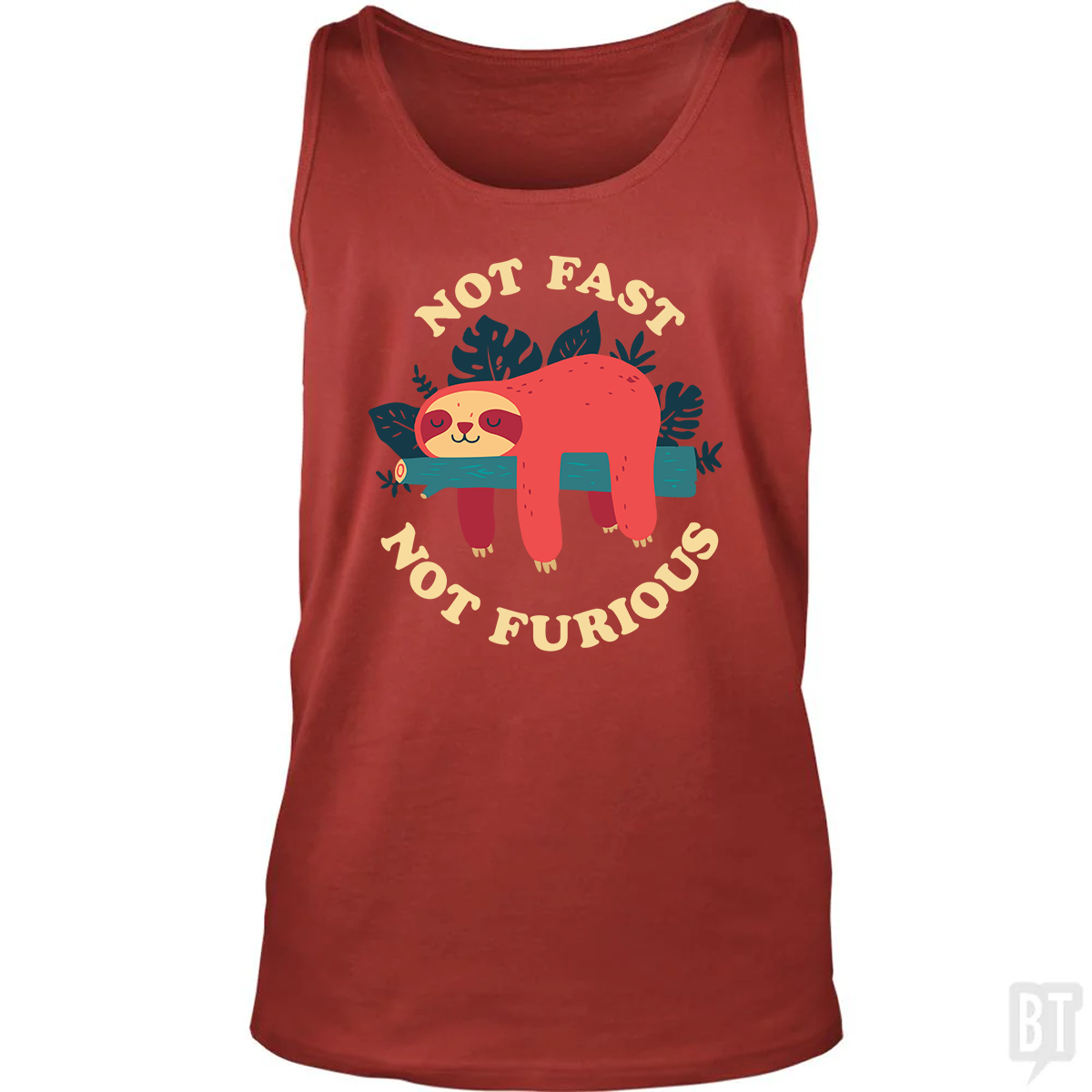 Funny Sloth Not Fast Not Furious Tank Top