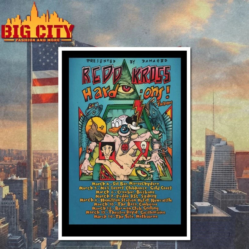 Redd Kross And Hard-Ons Poster Australian Co-Headline Tour 2026 shirt