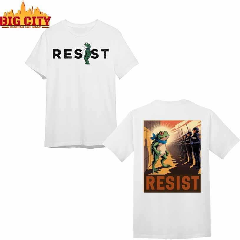 Resist Police Portland Frog Protest Vintage Shirt