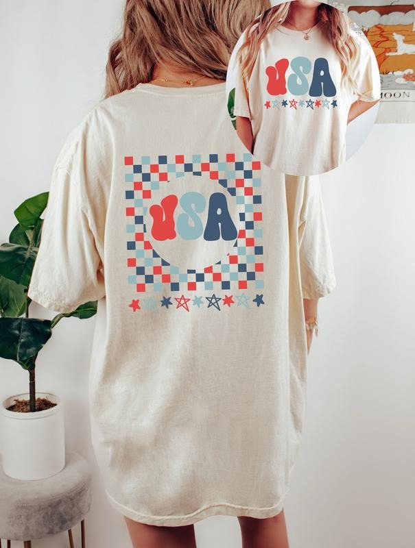 Retro Usa Shirt 4th Of July Tee Retro Funny Fourth Shirt Womens 4th Of July Shirt America Patriotic Shirt Independence...