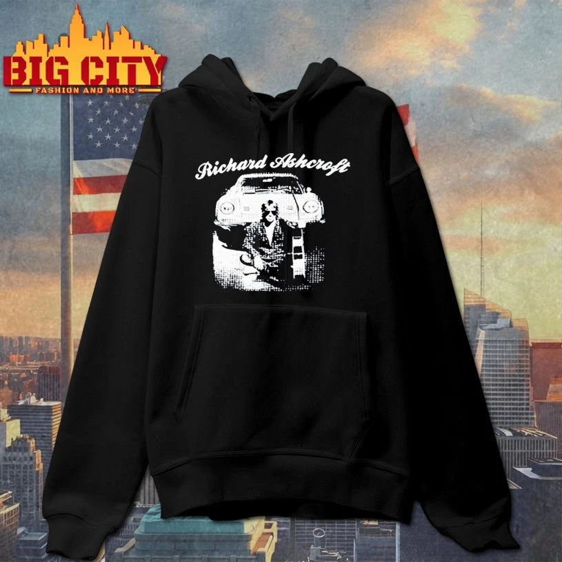 Richard Ashcroft car and guitar shirt