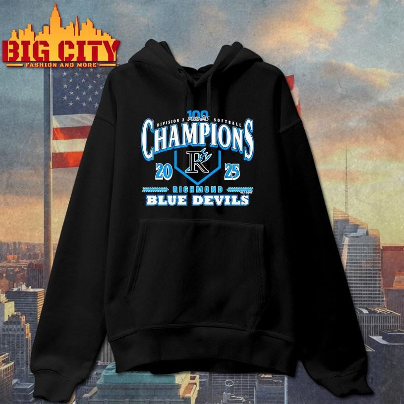 Richmond Blue Devils 2025 Softball D2 Champions Shirt